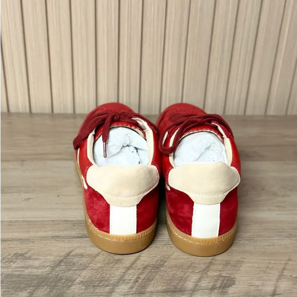 Dolce Vita Notice Sneakers Crimson Suede Women's Size 8